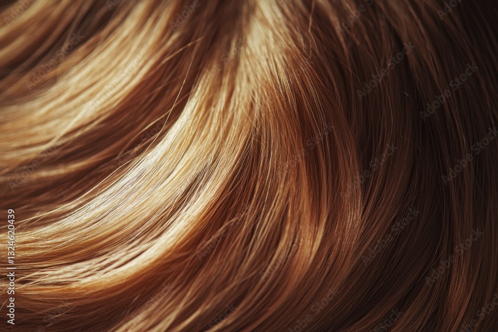 Close-up of Flowing, Shiny Brown and Blonde Hair with Highlights and Subtle Textures for Beauty and Fashion Imagery Close-up of Flowing, Shiny Brown and Blonde Hair with Highlights and Subtle Textures for Beauty and Fashion Imagery