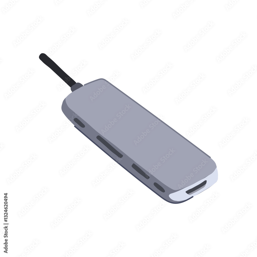 smcable multi device charging station cartoon vector illustration smcable multi device charging station cartoon vector illustration