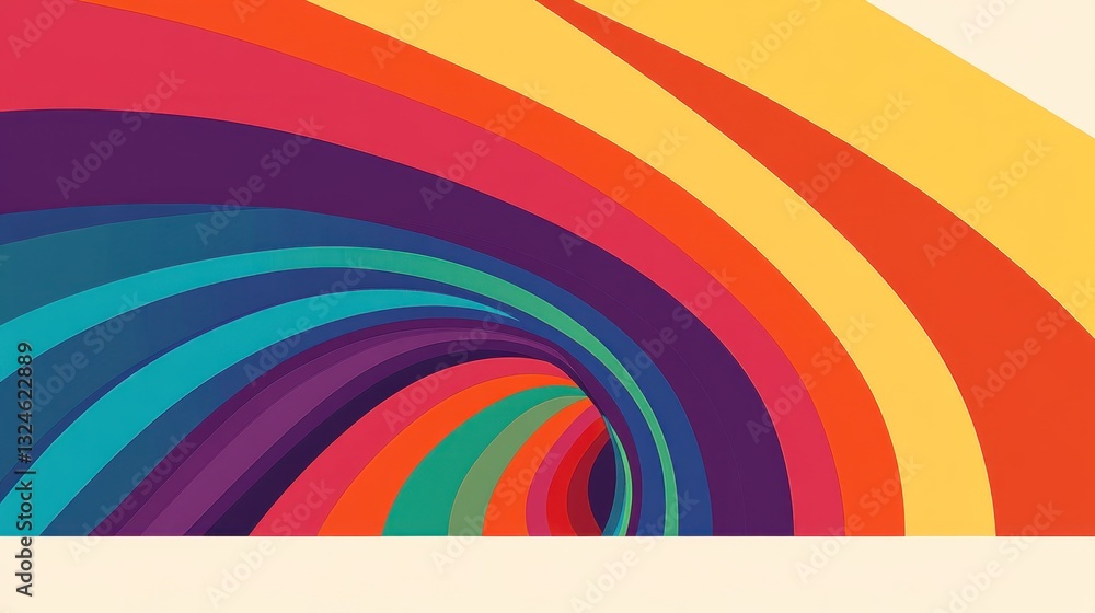 Colorful Tunnel Abstract Design Colorful Tunnel Abstract Design