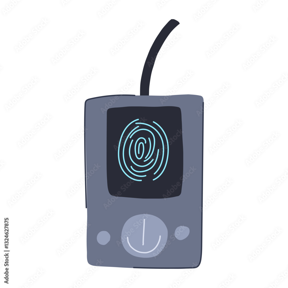security fingerprint scanner cartoon vector illustration security fingerprint scanner cartoon vector illustration