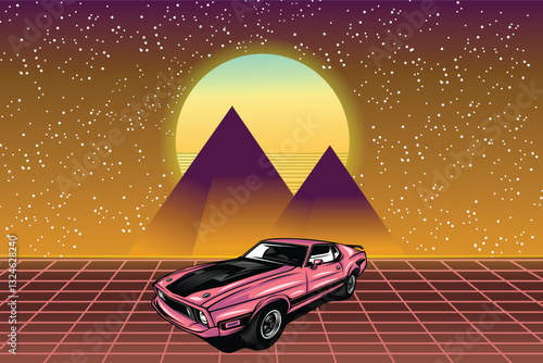 Furistic Background 1980 and 1990s style