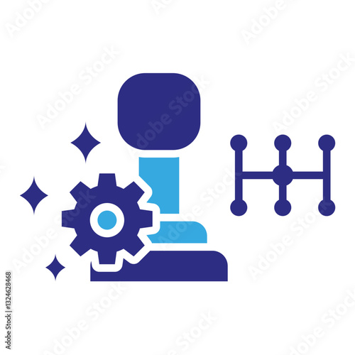 Transmission icon in Glyph Dual Color Style. Simple Vector Design. Simple Vector Glyph Icon