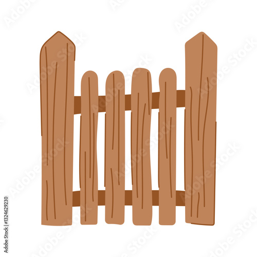 lattice fence wood cartoon vector illustration