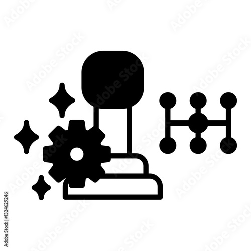 Transmission icon in Mix Filled Style. Simple Vector Design. Simple Vector Outline Filled Icon