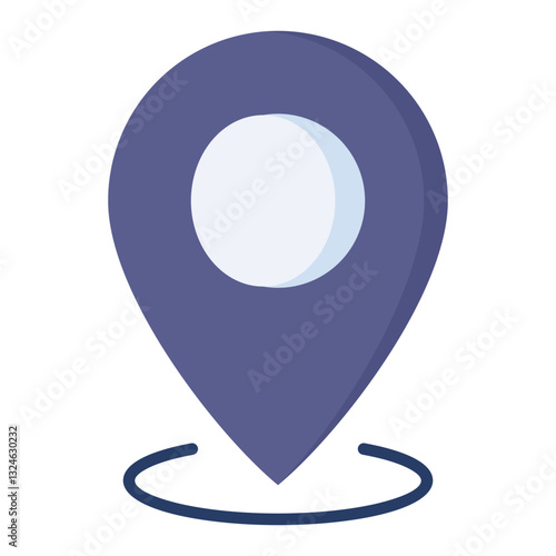 Location icon in Flat Color Style. Simple Vector Design. Simple Vector Flat Icon