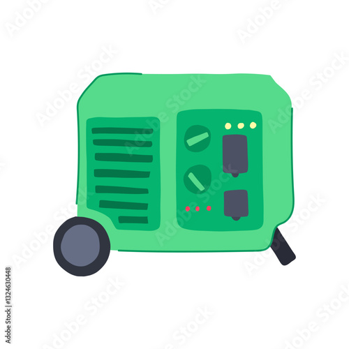battery electricity generator cartoon vector illustration