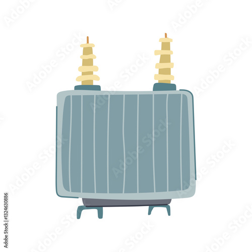 losses electrical transformer cartoon vector illustration
