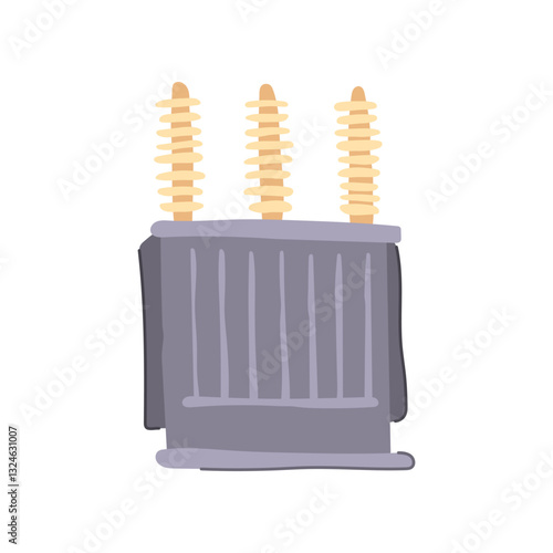 insulation electrical transformer cartoon vector illustration