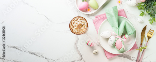 Obraz na płótnie Easter food with decorations on white background. w salonie