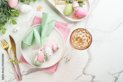 Obraz na płótnie Easter food with decorations on white background. w salonie