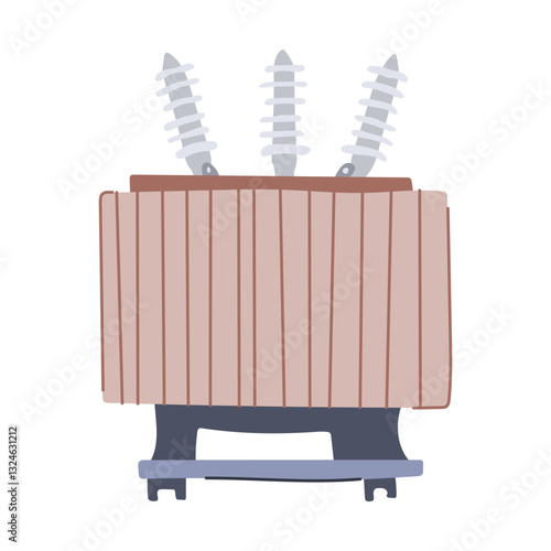 power electrical transformer cartoon vector illustration