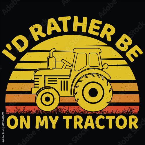 Tractor T-shirt design with Vector Graphic by a Creative Designer