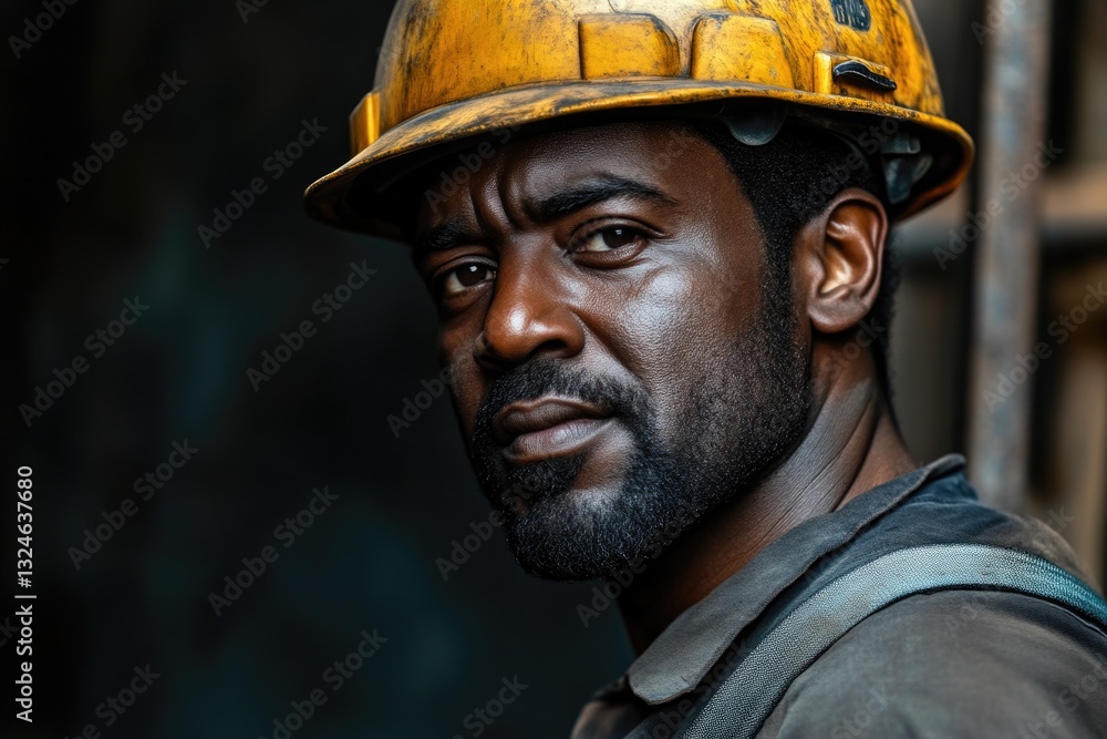 Heavy Industry Laborer on Construction Site Ladder Heavy Industry Laborer on Construction Site Ladder