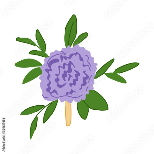 lapel boutonniere cartoon vector illustration