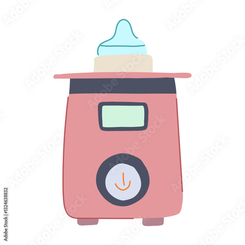 smquick bottle warmer cartoon vector illustration