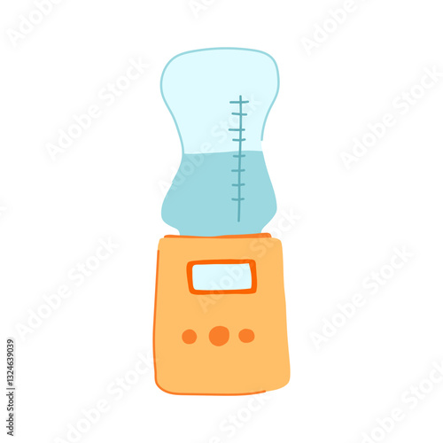 fast bottle warmer cartoon vector illustration