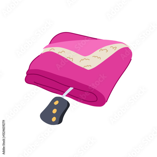 winter blanket heated cartoon vector illustration