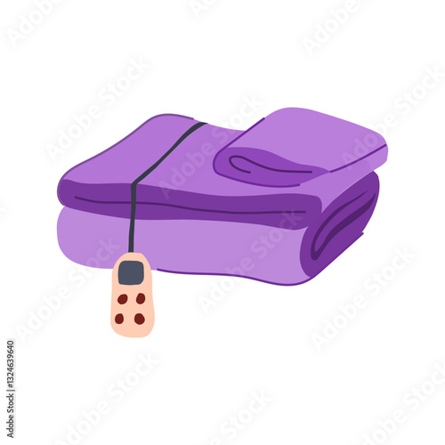 soft blanket heated cartoon vector illustration
