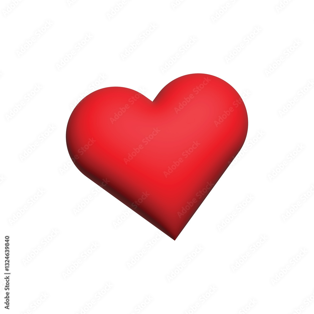 red heart isolated on white red heart isolated on white