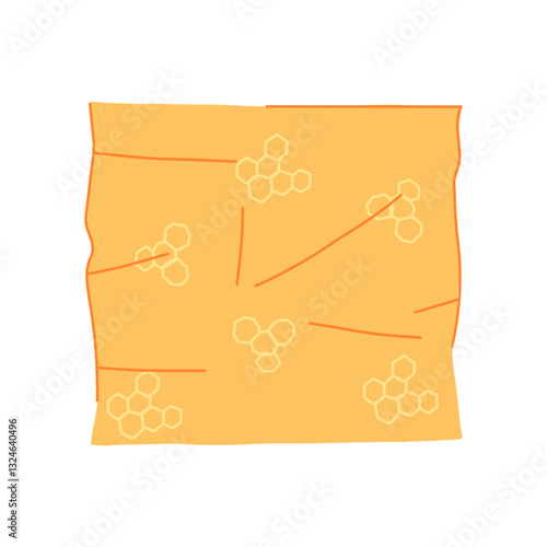 reusable beeswax food wrap cartoon vector illustration