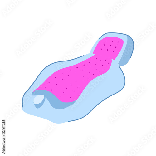 time bath seat baby cartoon vector illustration