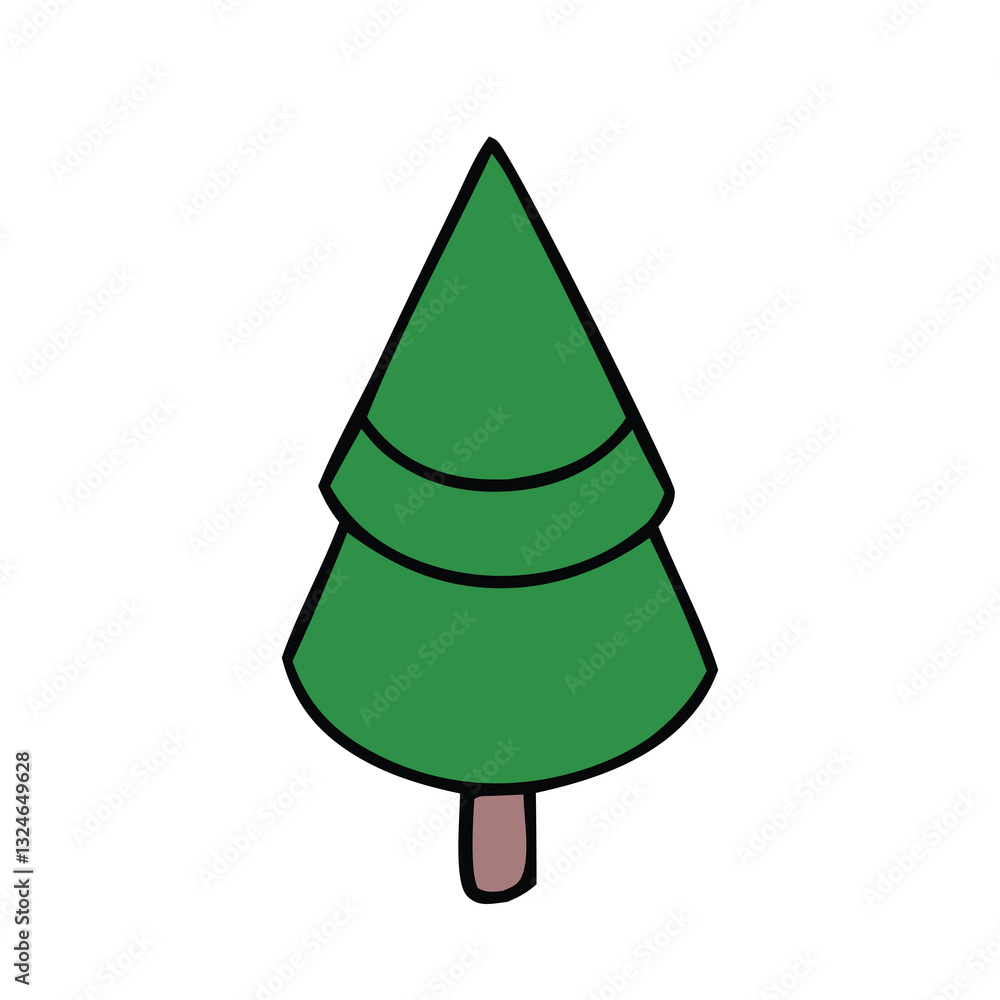 Fototapeta premium set of christmas trees