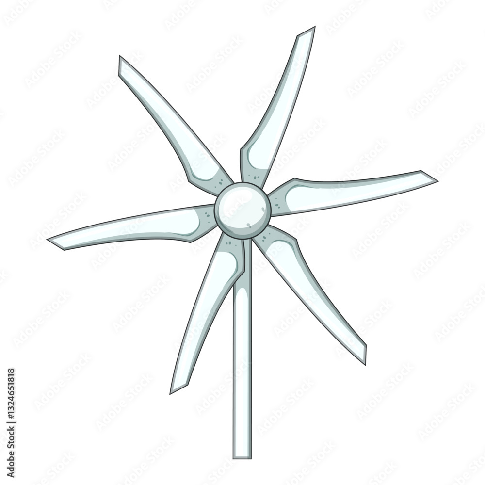 generator wind turbine home use cartoon vector illustration generator wind turbine home use cartoon vector illustration