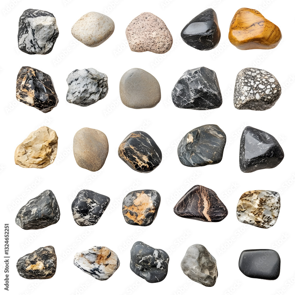 Big Collection of Rocks on white or transparent background Big Collection of Rocks on white or transparent background