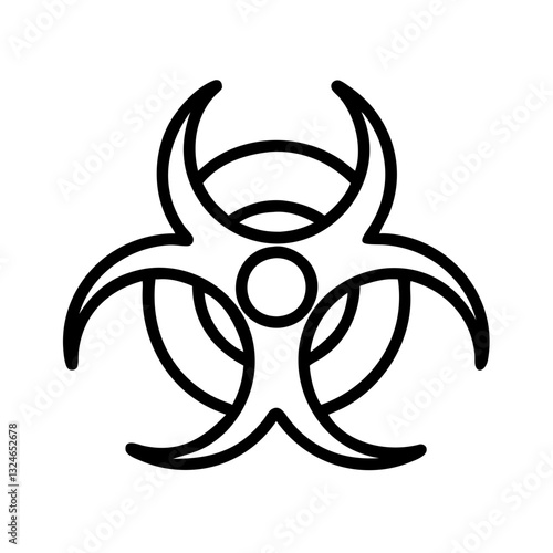 Biohazard Symbol Icon Vector Illustration for Warning and Safety