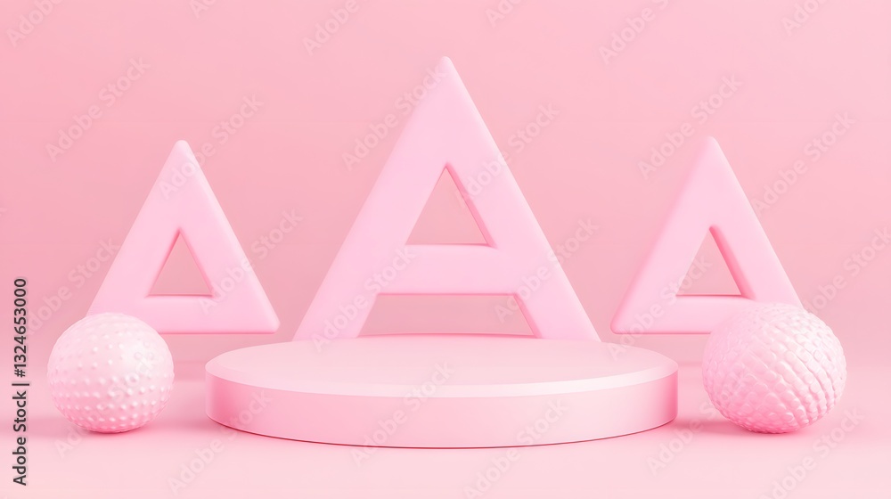 Pink Geometric Product Display Background Pink Geometric Product Display Background