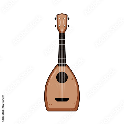 chords ukulele cartoon vector illustration