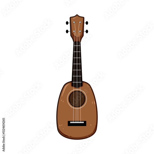 strings ukulele cartoon vector illustration