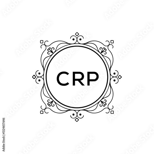 CRP creative minimalist letter logo.