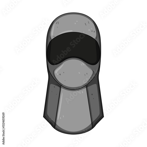 sport ski mask cartoon vector illustration