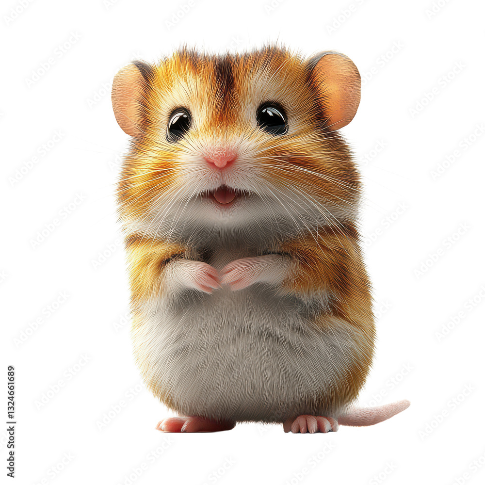 3D Hamster character isolated on transparent background 3D Hamster character isolated on transparent background
