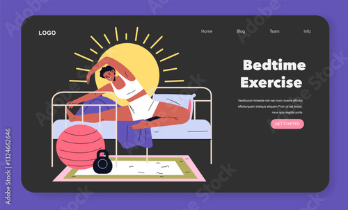 Bed Rotting. Flat Vector Illustration