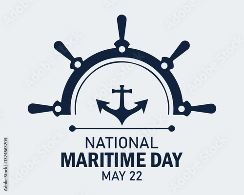 National Maritime Day Celebration, May 22. Vector Design Illustration for Background, Poster, Banner, Advertising, Greeting Card.
