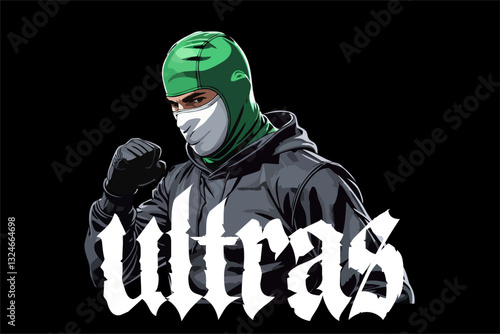 illustration Football Fans casual Hooligan vector design