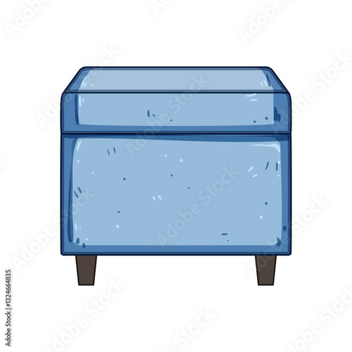 furniture pouf cartoon vector illustration