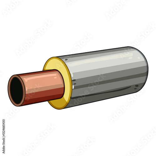 energy pipe insulation cartoon vector illustration