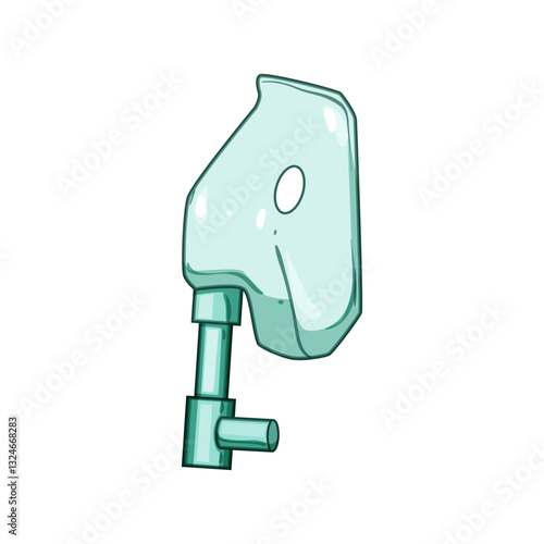 aviation oxygen mask cartoon vector illustration