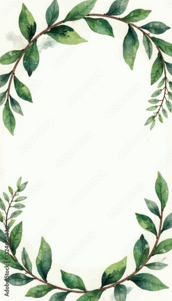 Naklejka premium Elegant watercolor greenery wedding invite templates, pretty, wedding