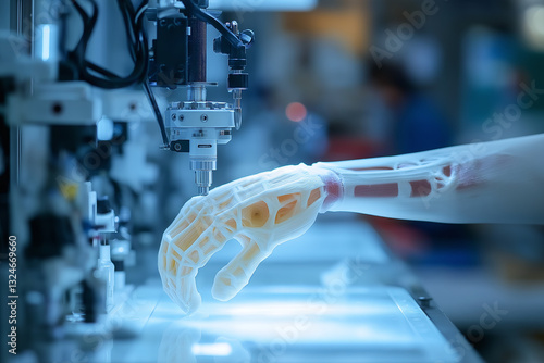 Printing a human hand on a medical 3D printer in a modern biolab
