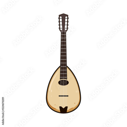 bluegrass mandolin cartoon vector illustration