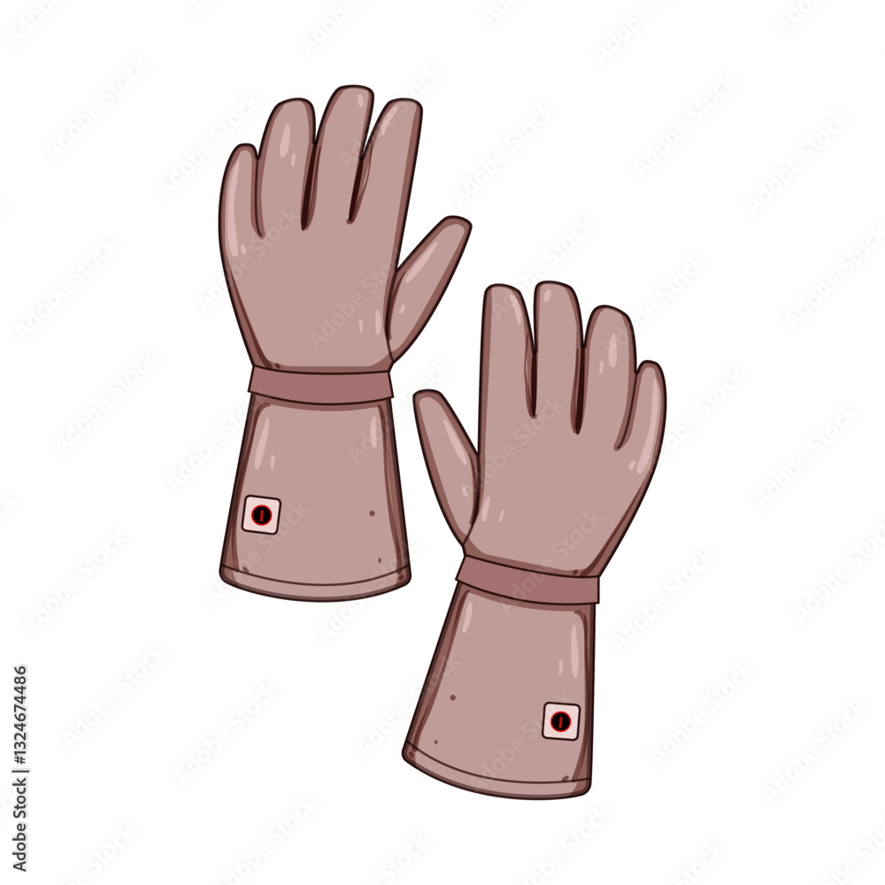 winter gloves heated cartoon vector illustration winter gloves heated cartoon vector illustration