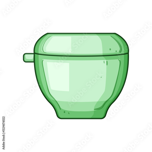 reusable food storage container baby cartoon vector illustration