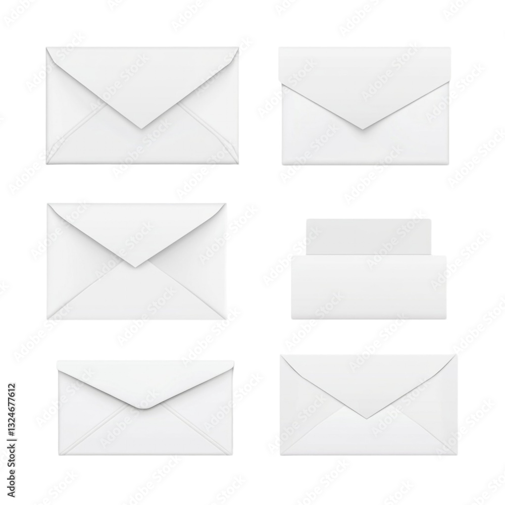 Blank white envelopes ready to be mailed sending messages of hope and love Blank white envelopes ready to be mailed sending messages of hope and love