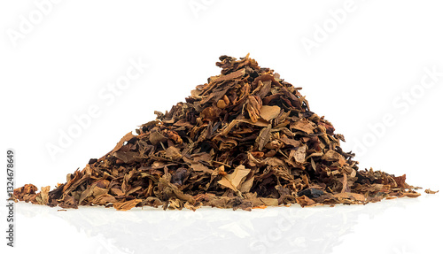 Wallpaper Mural Heap of dried smoking tobacco isolated on a white background. Сrushed tobacco leaves. Torontodigital.ca