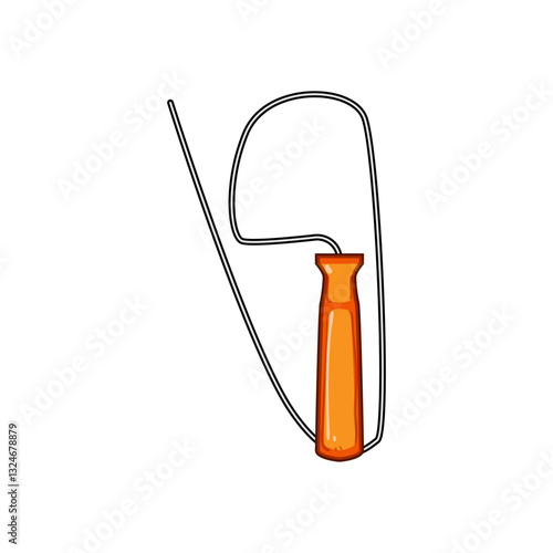 unclog drain snake cartoon vector illustration