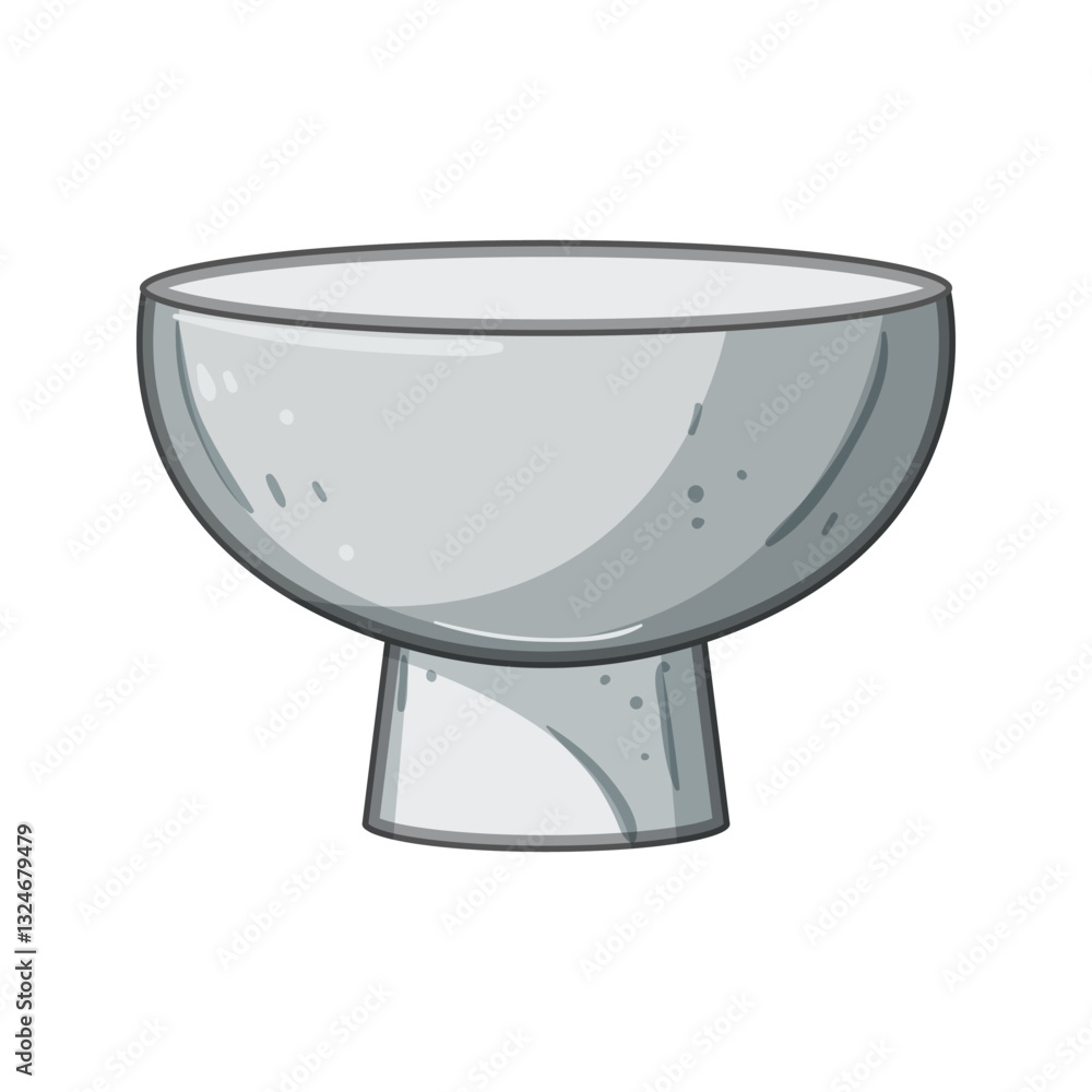 metal decorative bowl cartoon vector illustration metal decorative bowl cartoon vector illustration